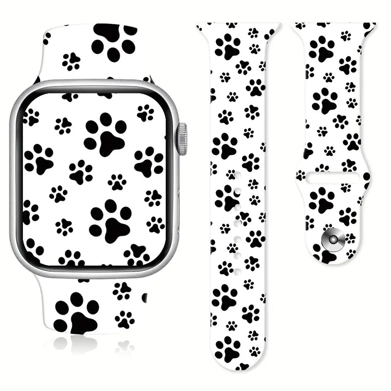 Animal Footprint Silicone Watch Strap for Apple Watch
