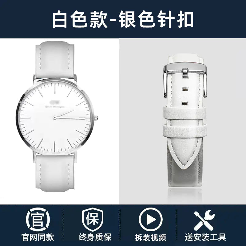 Genuine Leather Watch Strap for DW Watches (18-20mm)