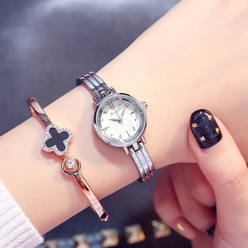 Fashion Bracelet, Watch, and Rhinestone Bangle