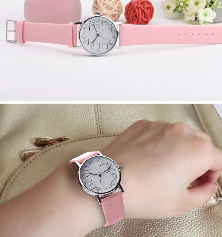 Fashionable Cat Watch for Women and Students