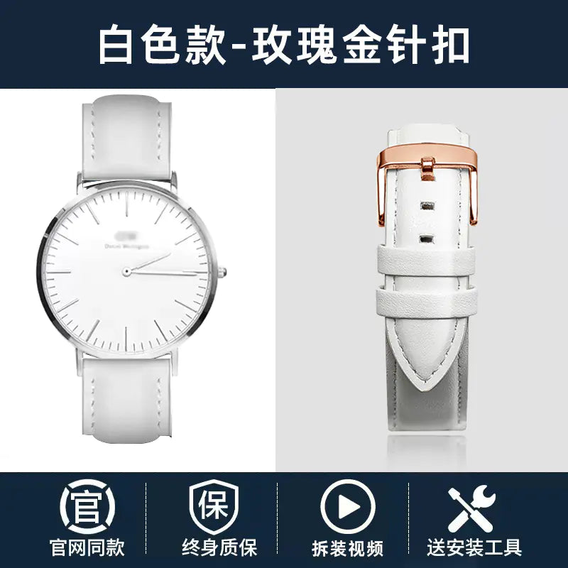 Genuine Leather Watch Strap for DW Watches (18-20mm)