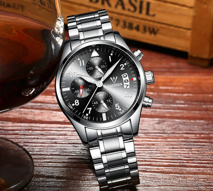 Cardisen Quartz Fashion Multifunctional Stainless Steel Watch