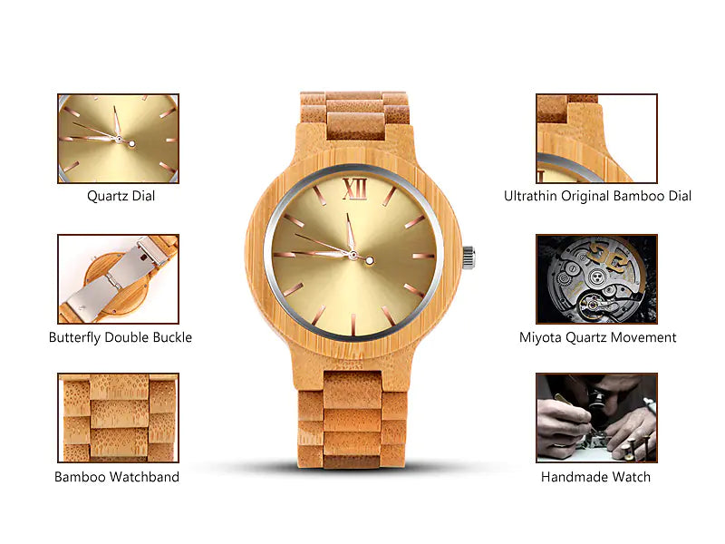 2018 Men's Fashion Wooden Quartz Watch for Dropshipping