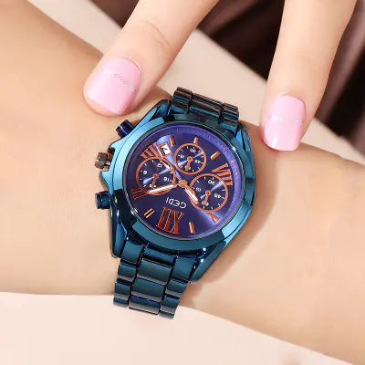 GEDI Steel Band Women's Waterproof Fashion Watch