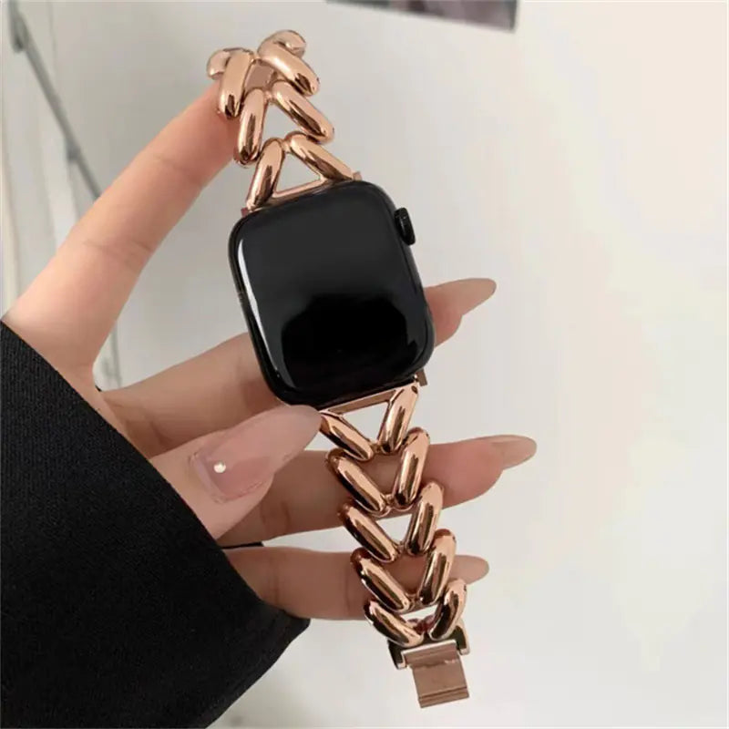Denim Chain Metal Watch Band for Apple Watch 1-8