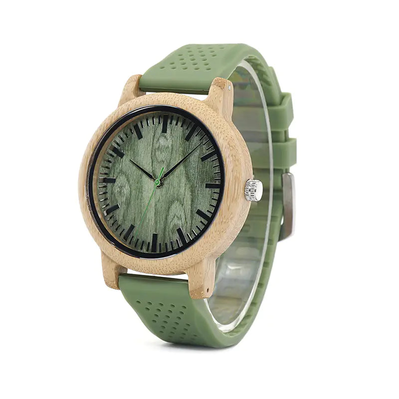 BOBO BIRD Bamboo Wood and Silicone Watches Available