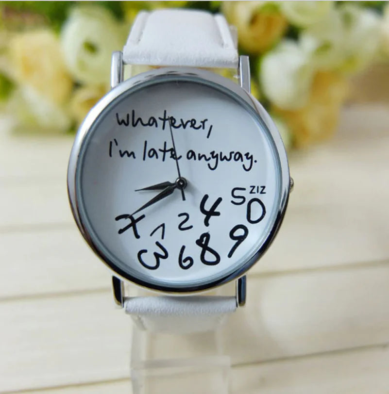 Couple's Fashion Watches with Leather Straps (Irregular Design)