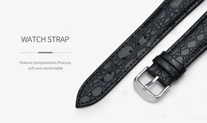 Fashion Quartz Watch with Roman Numerals and Calendar