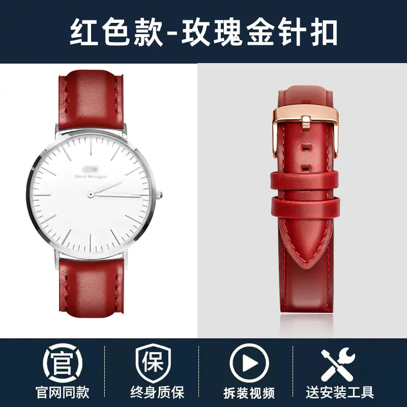 Genuine Leather Watch Strap for DW Watches (18-20mm)