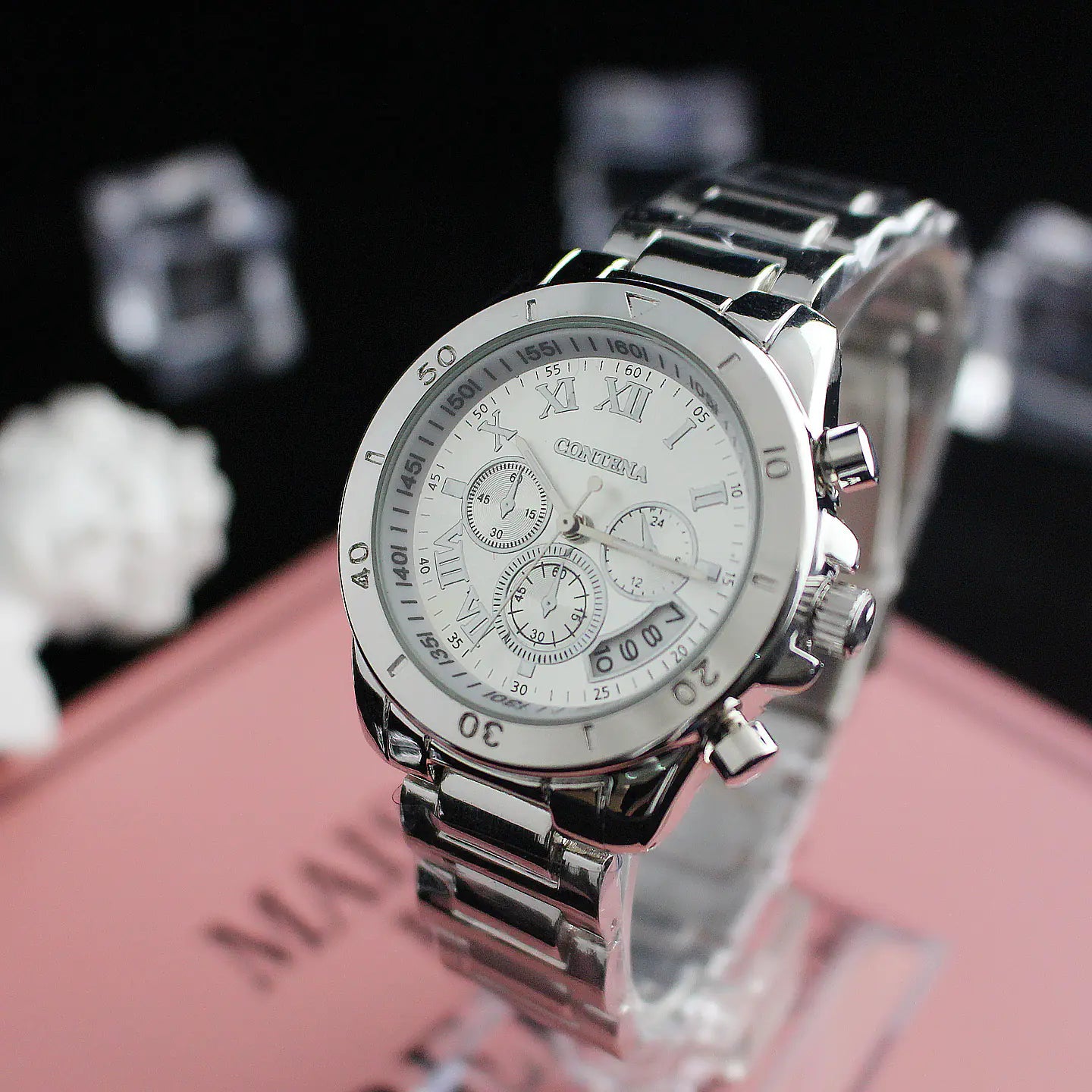 Fashion Retro Three-Eye Six-Needle Women's Watch