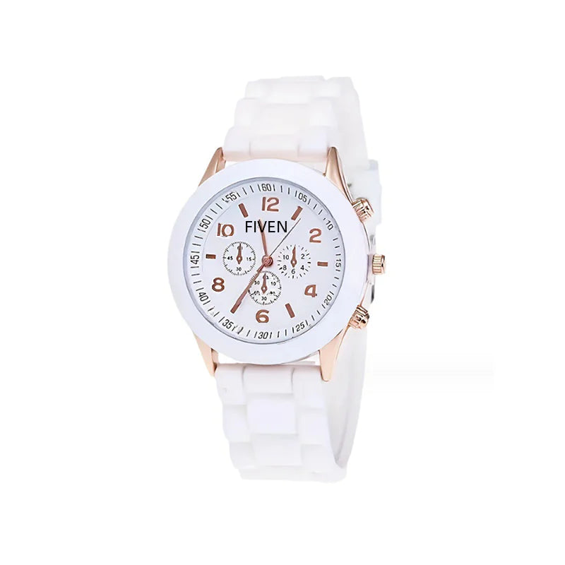 5pcs Set Women's Steel Band Quartz Watches with Gift Box