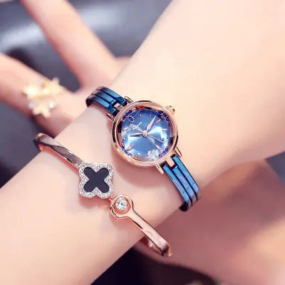 Fashion Bracelet, Watch, and Rhinestone Bangle