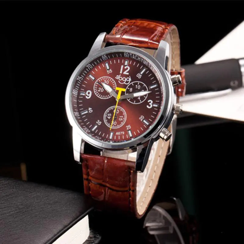 Fashion Women's Leather Watch & Men's Quartz Watch