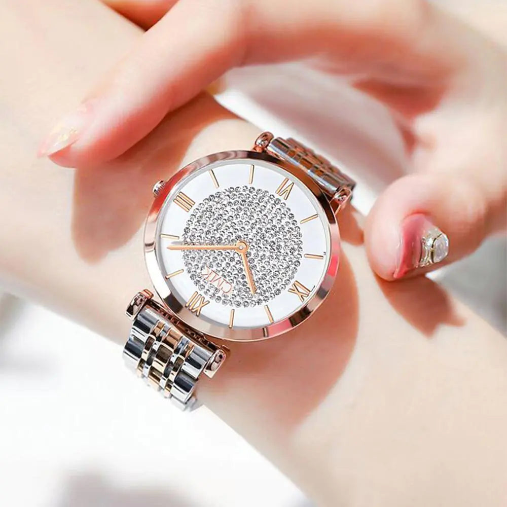 Fashion Women's Quartz Watch with Starry Sky Design