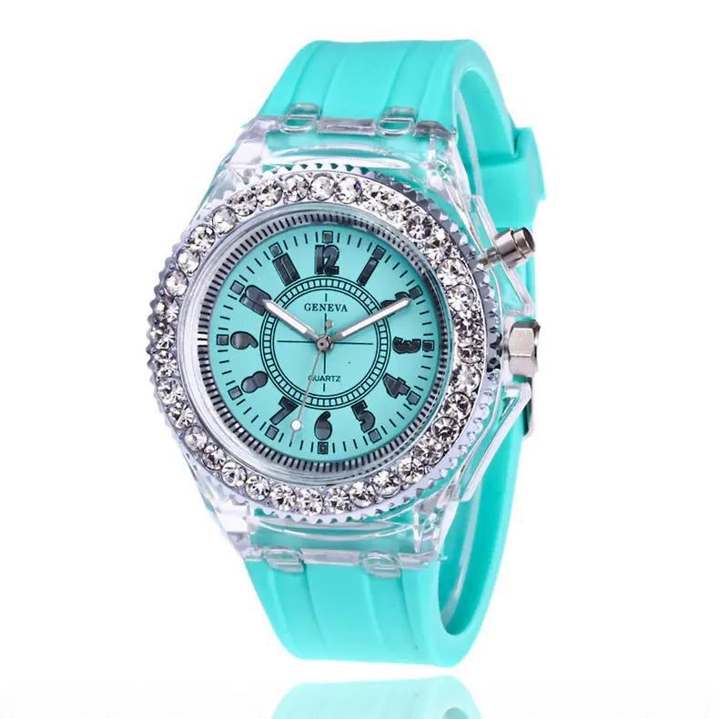 Colorful LED Quartz Watch for Students (Unisex)