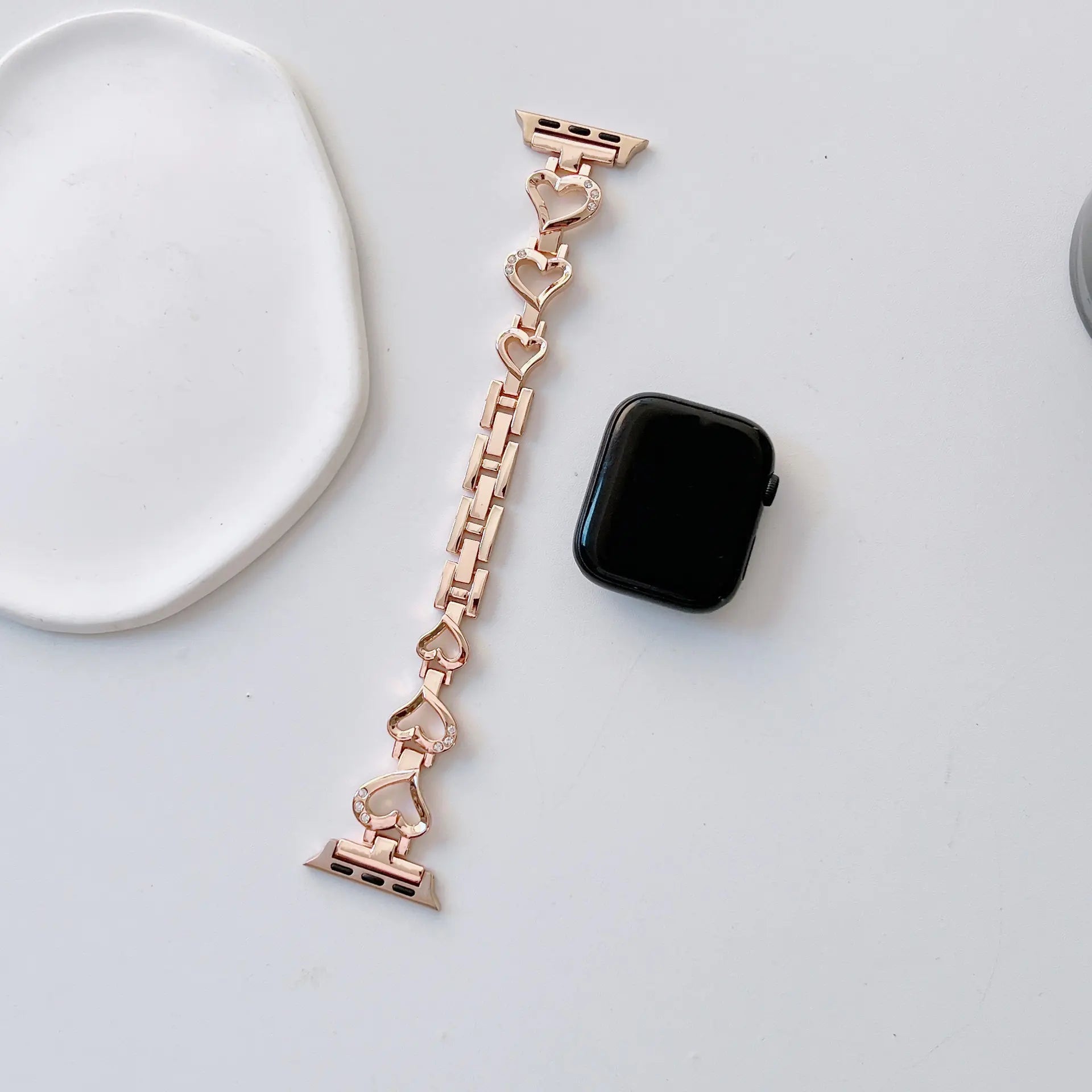 Fashion Heart-Shaped Diamond Bracelet for Apple Watch