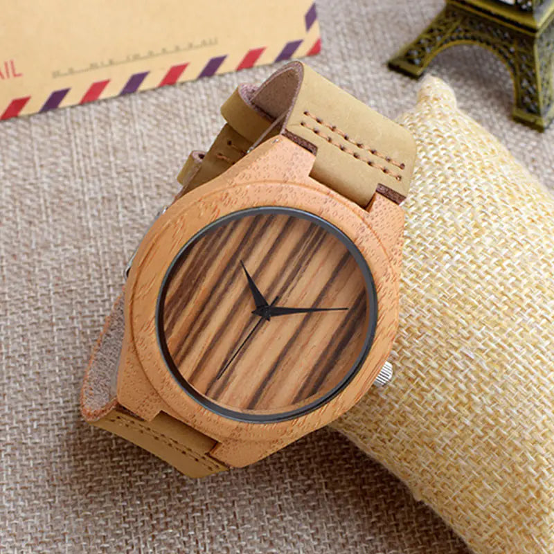 Custom Quartz Wooden Watches with Accessories (Direct Sale)