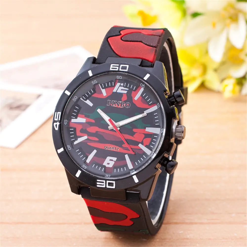 Camouflage Quartz Silicone Fashion Watch