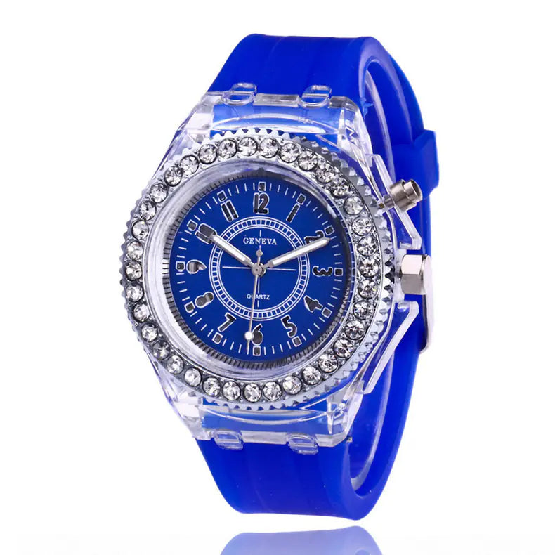 Colorful LED Quartz Watch for Students (Unisex)
