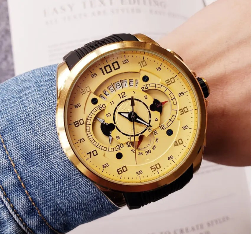 Fashion Casual Belt Watch with Small Needle Design