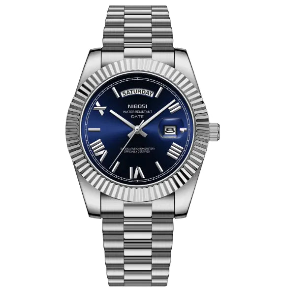 Fashion Men's Quartz Watch with Solid Stainless Steel Strap