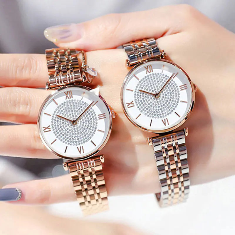 Fashion Women's Quartz Watch with Starry Sky Design