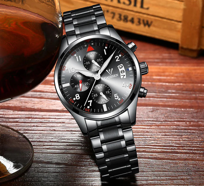 Cardisen Quartz Fashion Multifunctional Stainless Steel Watch