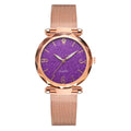 Fashion Quartz Watch with Mesh Band and Powder Face