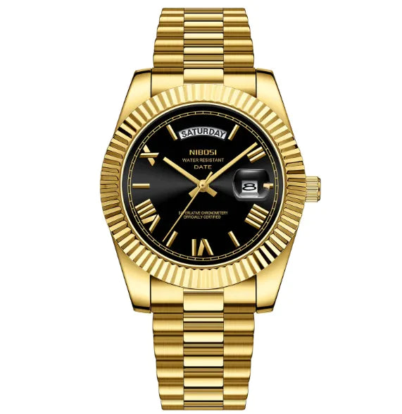 Fashion Men's Quartz Watch with Solid Stainless Steel Strap