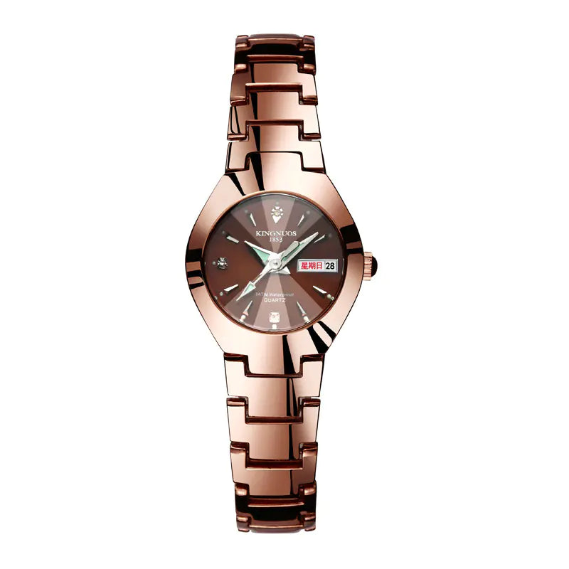 Automatic Quartz Tungsten Couple Watches with Luminous Dial