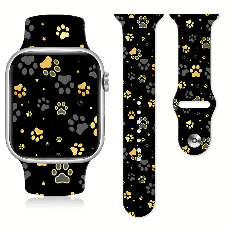 Animal Footprint Silicone Watch Strap for Apple Watch