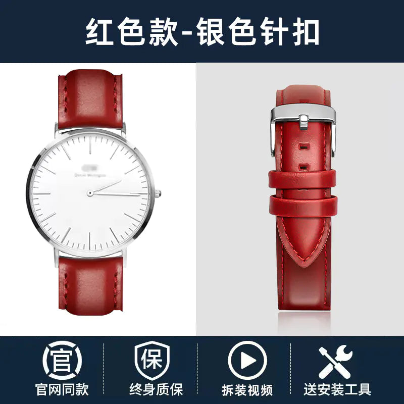 Genuine Leather Watch Strap for DW Watches (18-20mm)