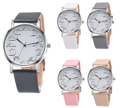 Fashionable Cat Watch for Women and Students