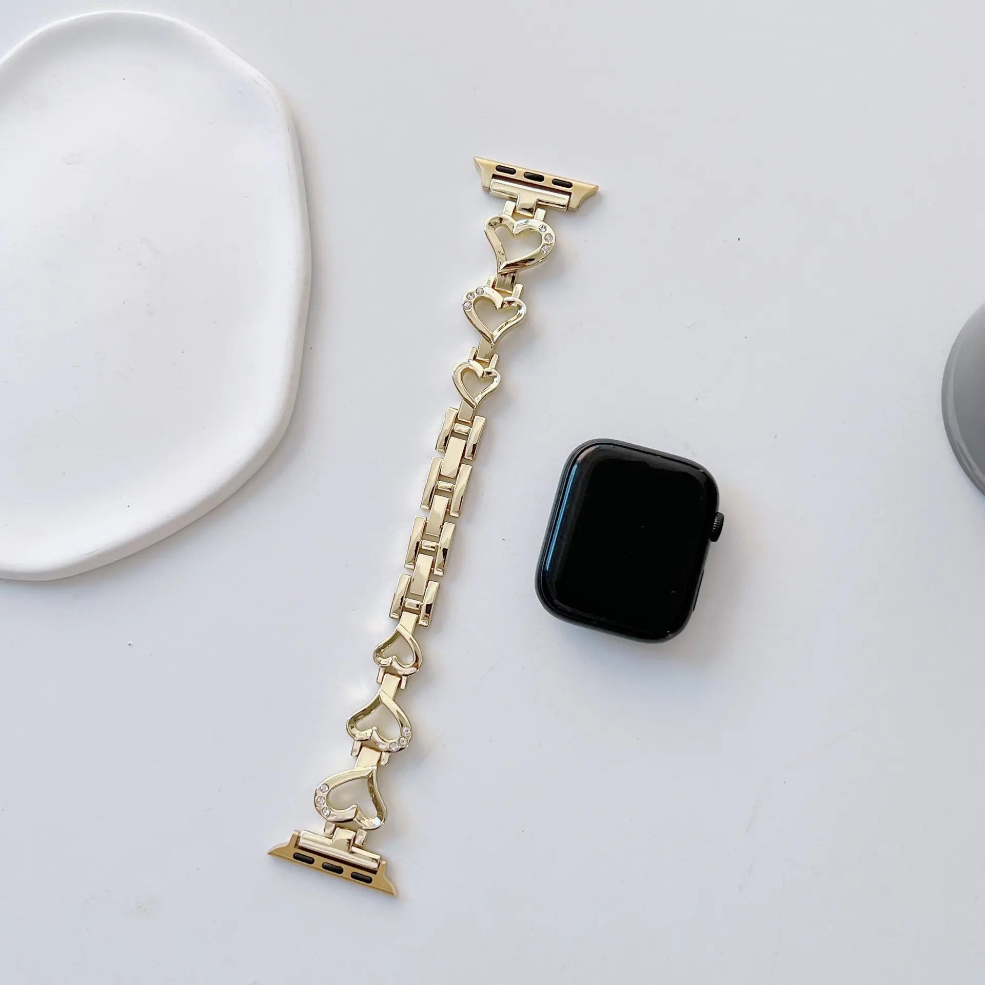 Fashion Heart-Shaped Diamond Bracelet for Apple Watch