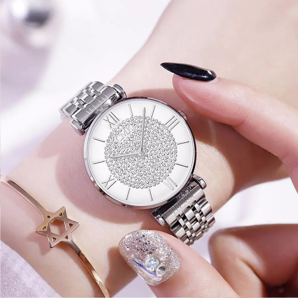 Fashion Women's Quartz Watch with Starry Sky Design