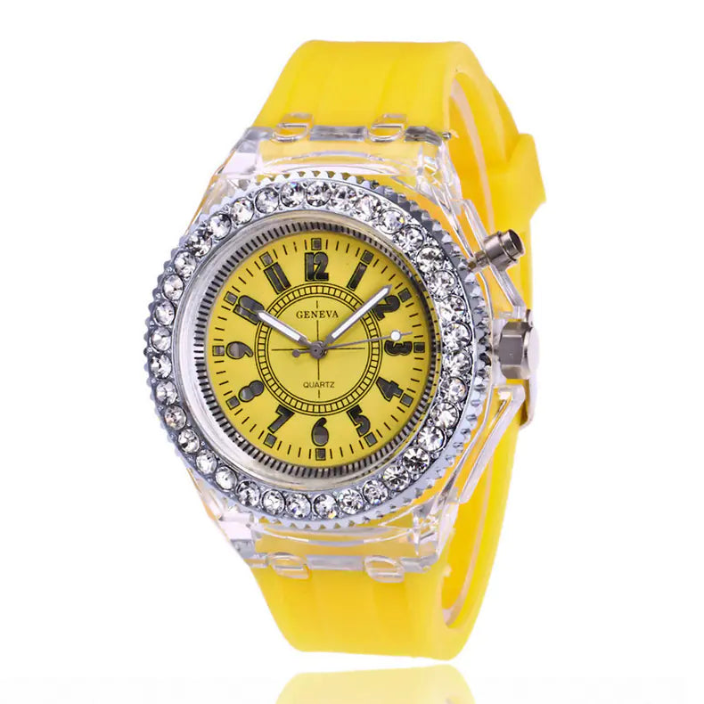 Colorful LED Quartz Watch for Students (Unisex)