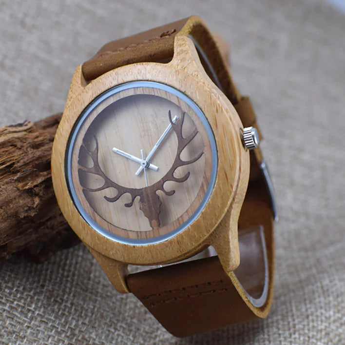Custom Bamboo Wood Watches with Various Styles and Parts