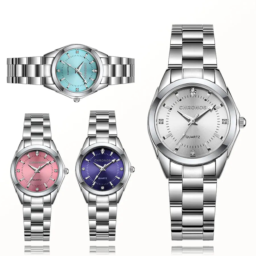Fashion Women's Watch with Steel Band and Japanese Movement