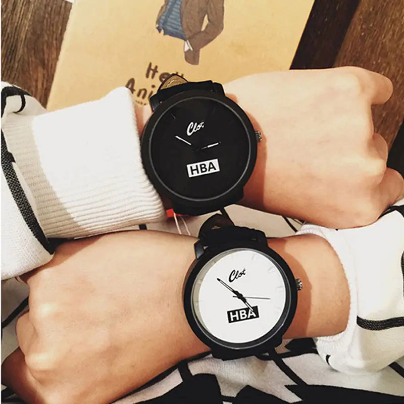 Couple's Watch - Korean Style Large Dial Quartz Watch