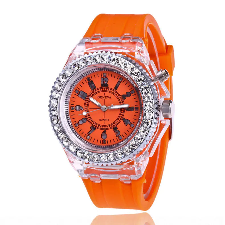 Colorful LED Quartz Watch for Students (Unisex)